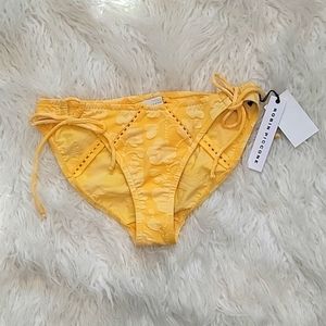 Robin Piccone Sadie Bikini Bottom Size M in Marigold Retail $66